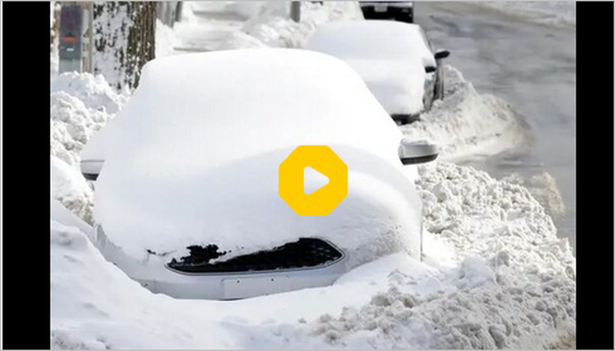 ببینید | مدفون شدن مردم در آمریکا زیر برف !