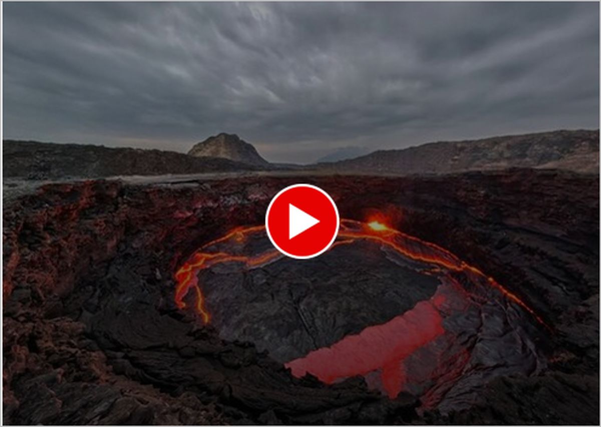 ببینید | فوران شدن آتشفشان ارتاآله پس از ۵۰ سال !