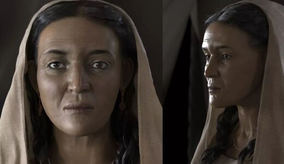چهره و پوشش یک زن در عربستان ۲۰۰۰ هزار سال پیش