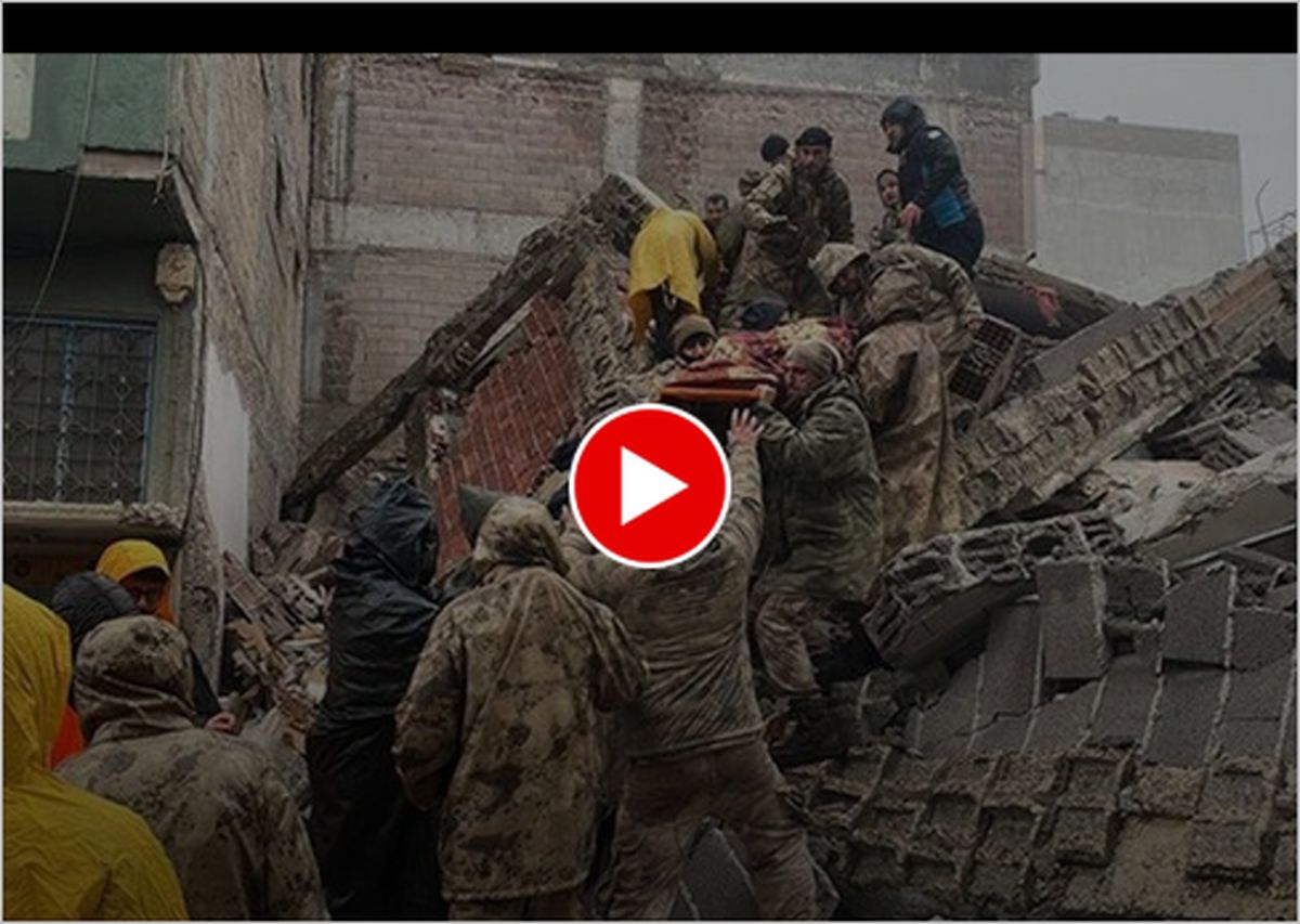 ویدیو | تصاویری از لحظه وقوع زلزله در شهر هاتای ترکیه با دوربین پلیس
