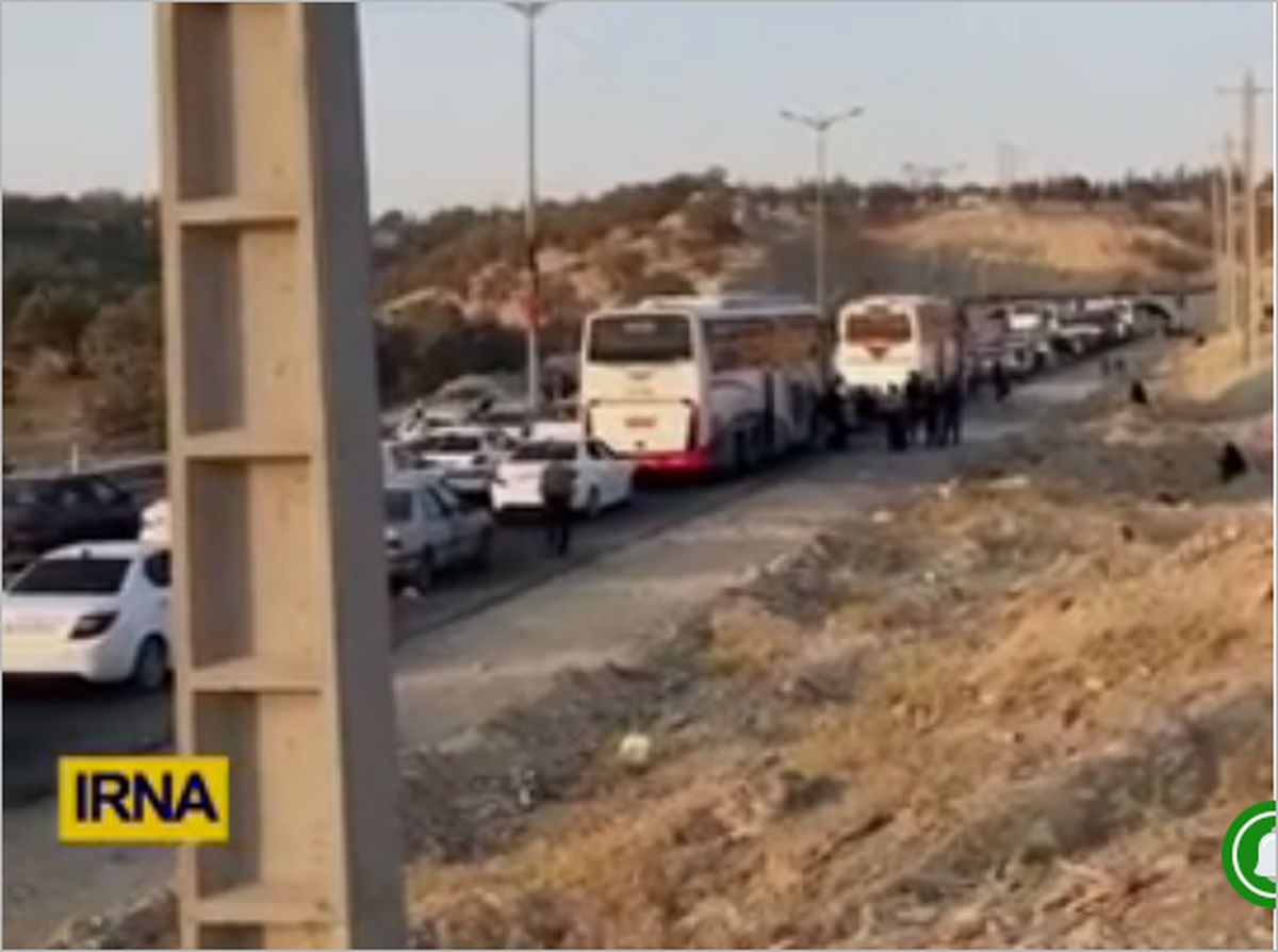 ببینید: ترافیک شدید ۸۰ کیلومتری در مرز مهران