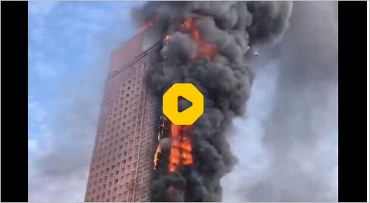 ببینید | لحظات ترسناکی از انفجار در آسمان‌خراش تجارت جهانی در شنژن چین