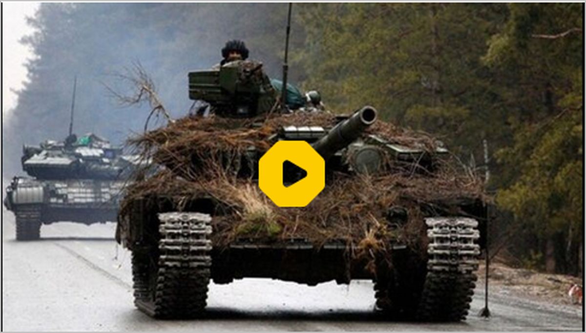 ببینید | لحظات ترسناک نبرد رخ‌به‌رخ تانک اوکراینی با نیروهای ارتش روسیه