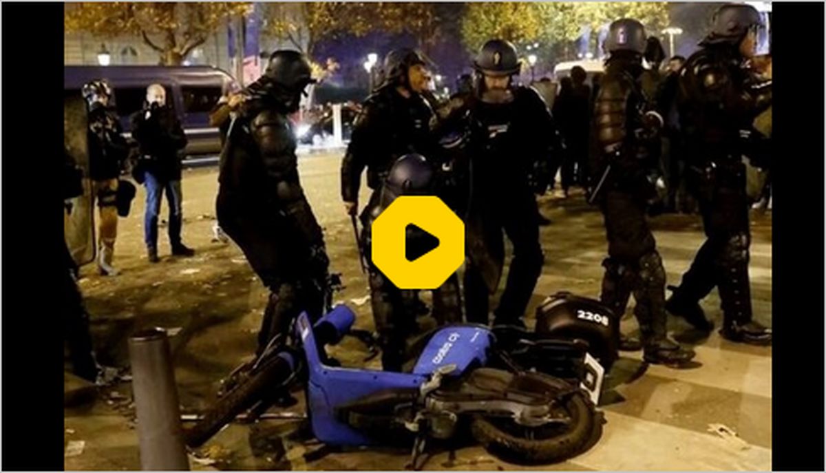 ببینید | خشونت پلیس فرانسه با هواداران تیم ملی مراکش پس از پیروزی