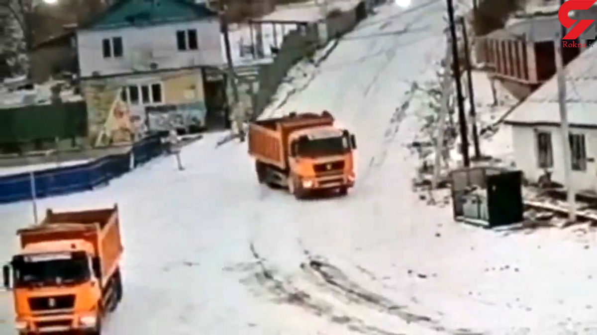 ببینید | سرسره بازی خطرناک خودروهای برف رو در شهر