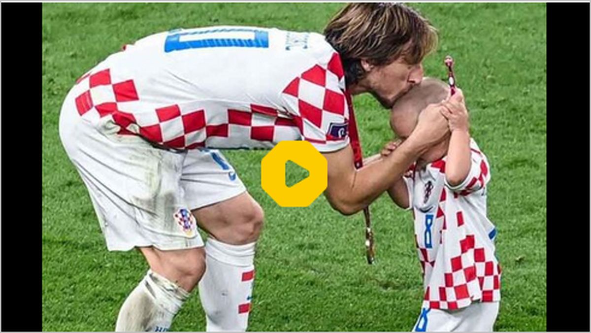 ببینید | احساسی‌ترین صحنه دیدار رده بندی جام جهانی ؛ خوشحالی با فرزندان !