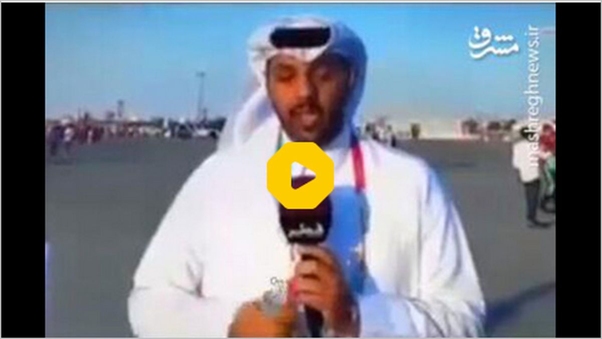 ببینید | لحظه‌ای که خبرنگار تلویزیون قطر روی آنتن زنده بیهوش شد !