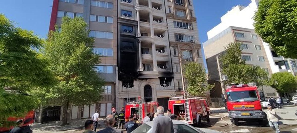 آتش‌سوزی مهیب در یک ساختمان نیمه‌کاره در کرمانشاه | علت چه بود ؟