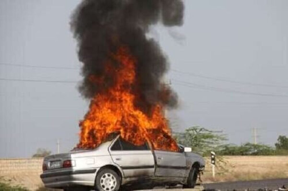 بازهم خودرو دانش‌آموزان در آتش سوخت