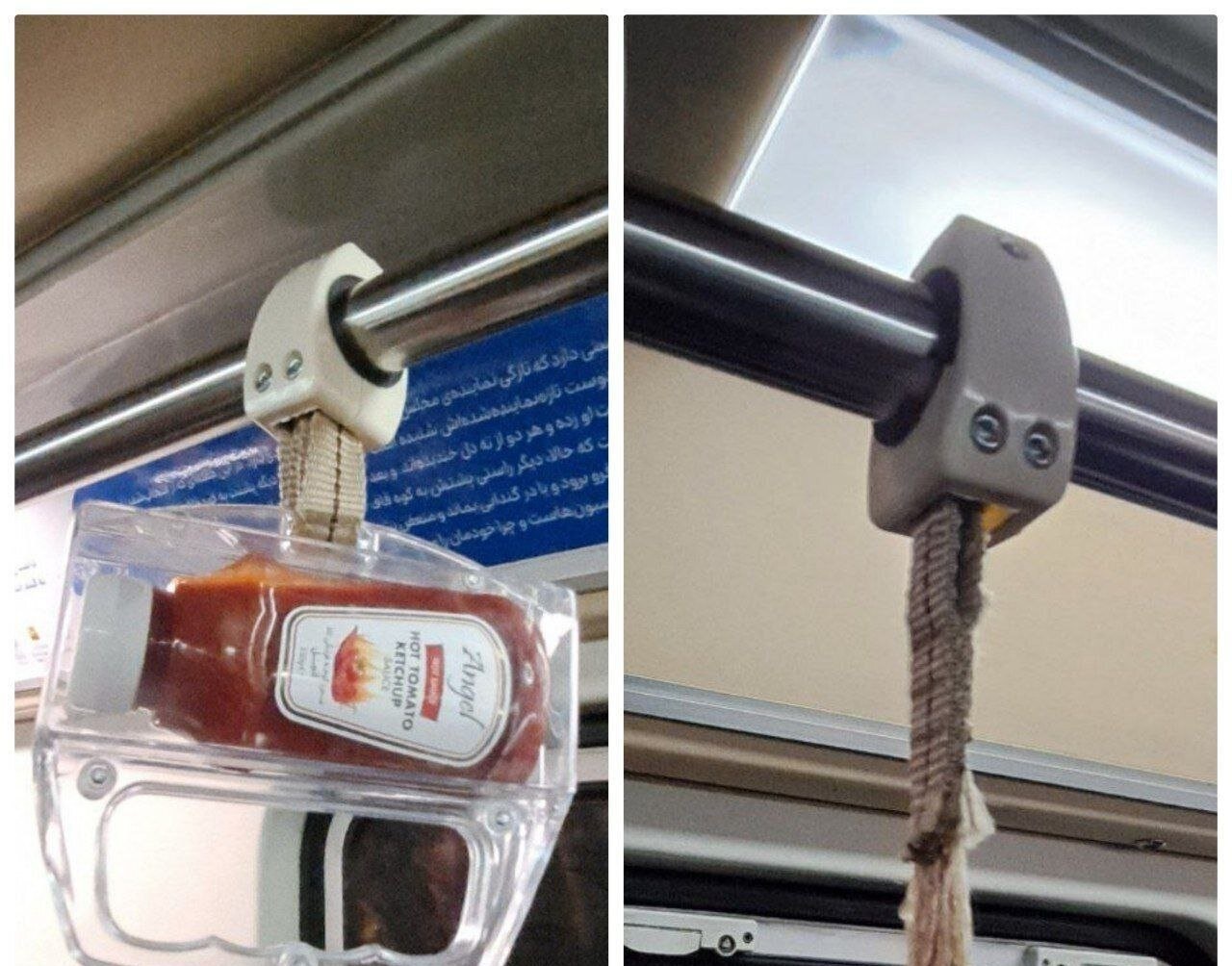 عکس | سرقت سُس قرمز تبلیغاتی از مترو !