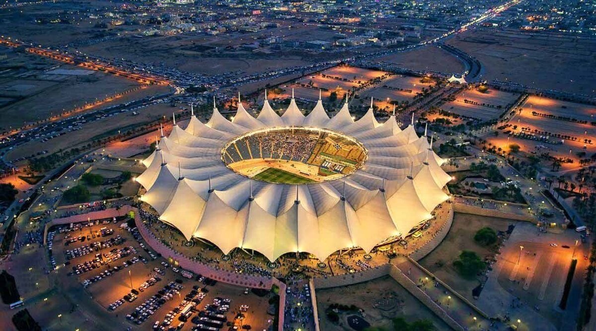 عکس | طراحی استادیومی عجیب و مجهز در عربستان برای جام جهانی ۲۰۳۴