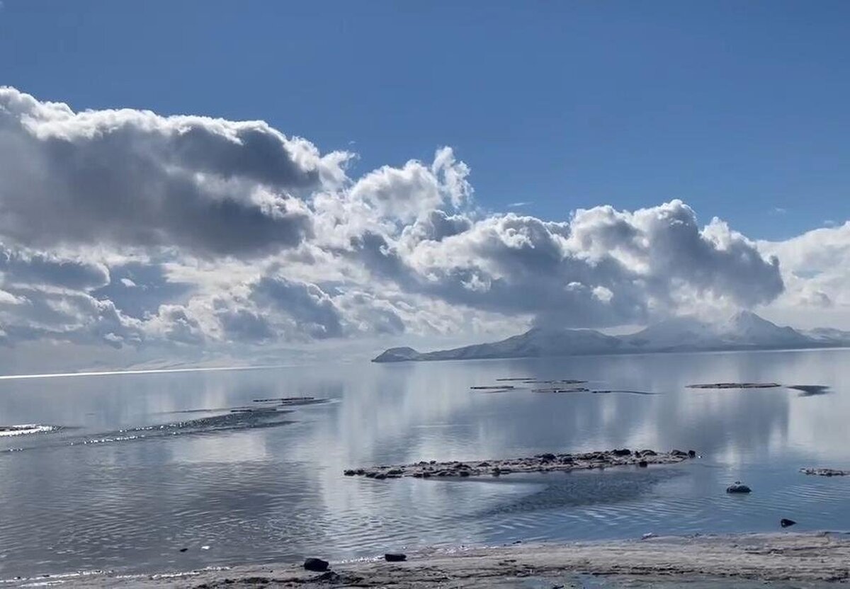 ویدیو | اتفاقی عجیب در دریاچه ارومیه | تولد ناگهانی یک چشمه جدید