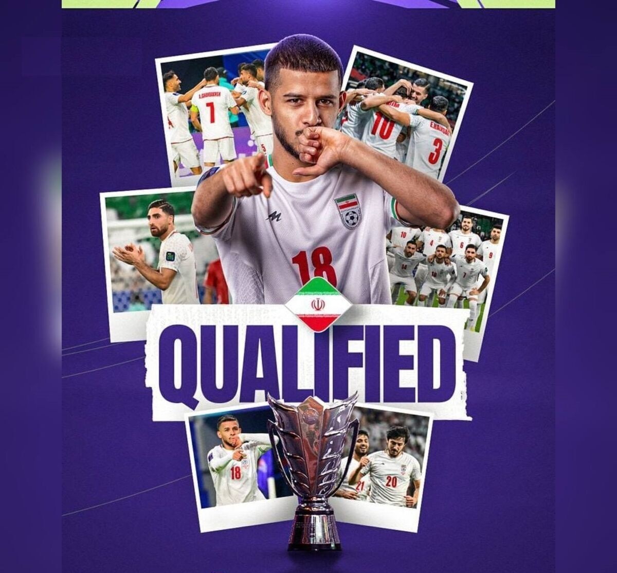 عکس | گاف عجیب AFC در پوستر تبریک پیروزی ایران