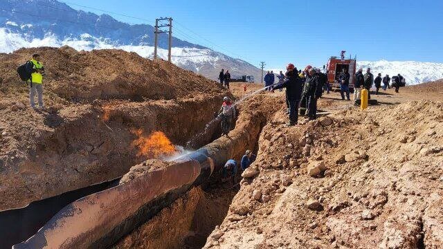 عکس | اولین تصاویر از محل انفجار لوله گاز در ایران عکس | اولین تصاویر از محل انفجار لوله گاز در ایران