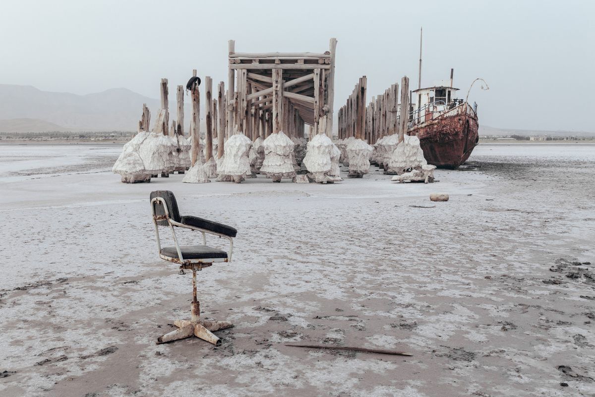 عکس | حذف دریاچه ارومیه ار نقشه ایران