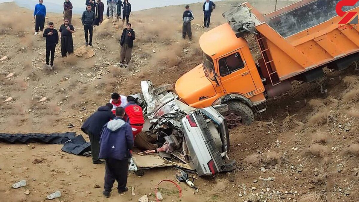 عکس | مرگ دردناک مسافران پژو زیر چرخ‌های کامیون