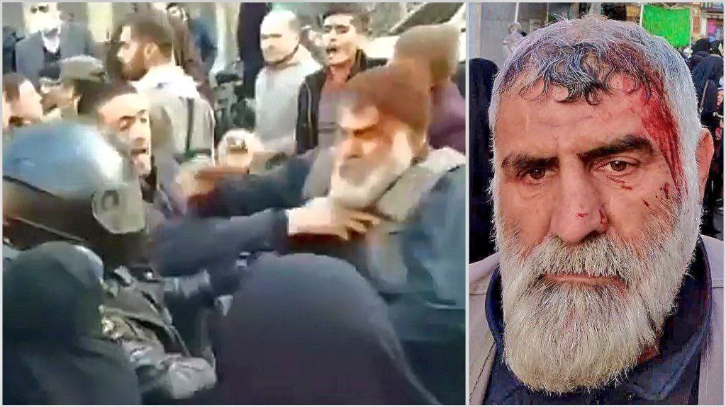 عکس | این حجاببان پیر با پلیس درگیر شد عکس | این حجاببان پیر با پلیس درگیر شد