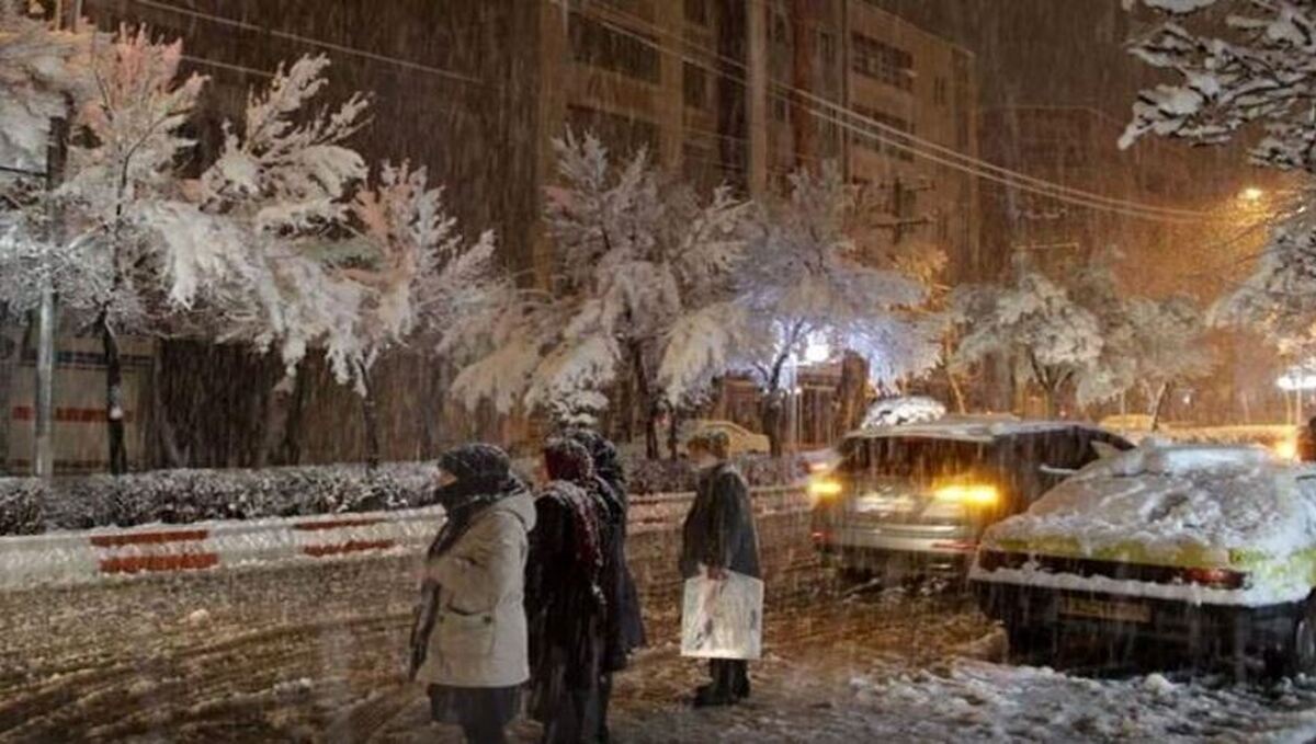 ویدیو | هم اکنون بارش شدید برف نیاوران تهران