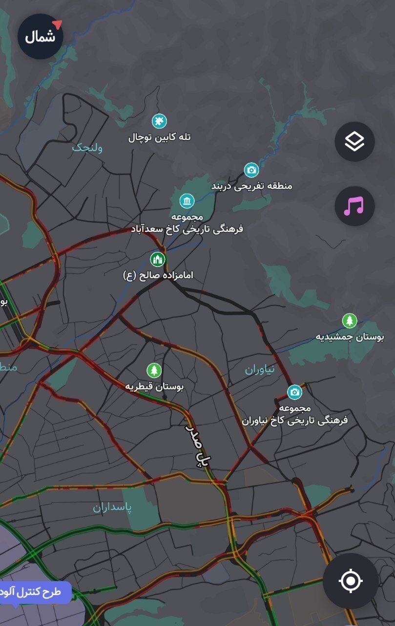 ویدیو | ترافیک شدید در تهران در پی بارش برف