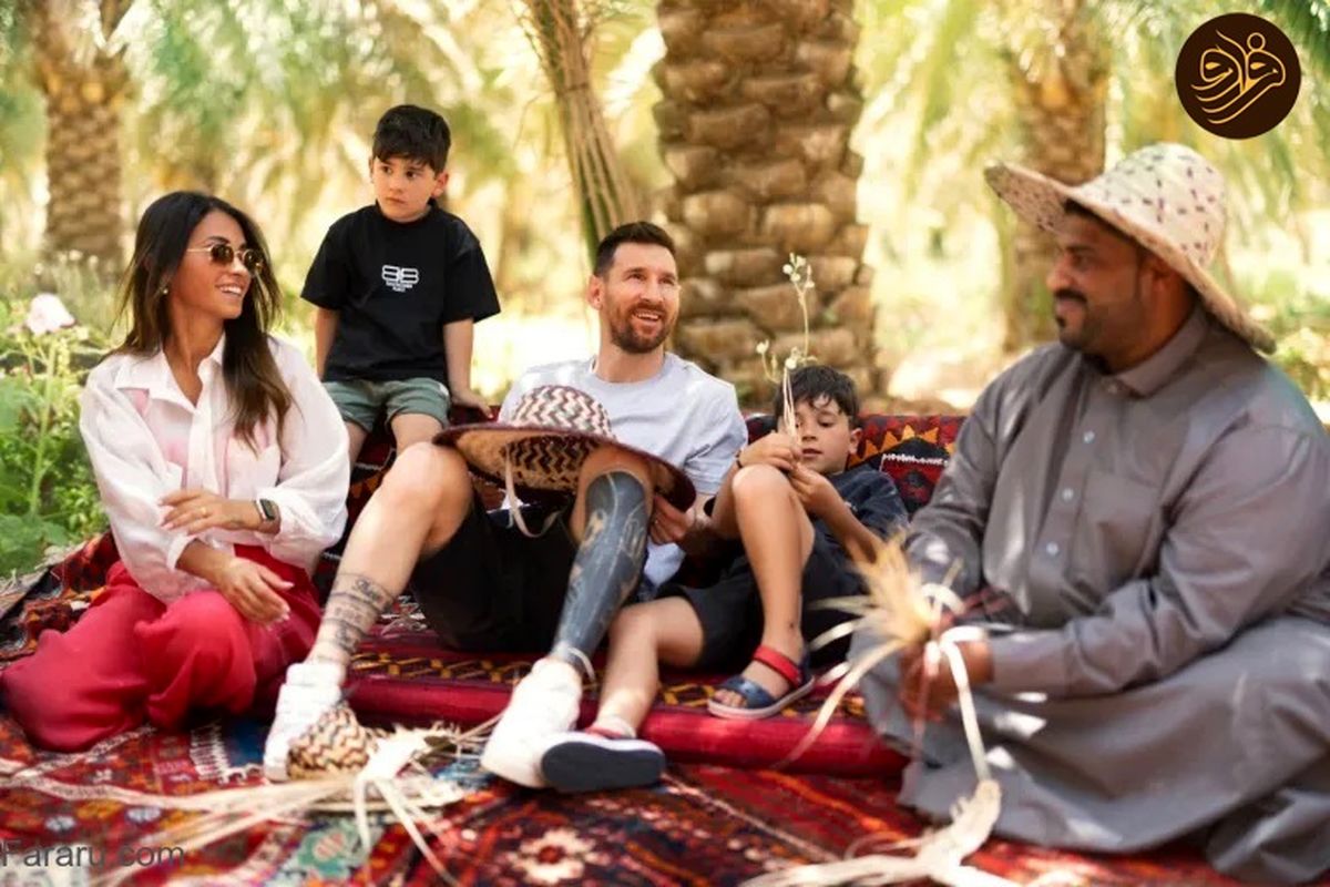 عکس | خوشگذرانی لیونل مسی با خانواده‌اش در عربستان