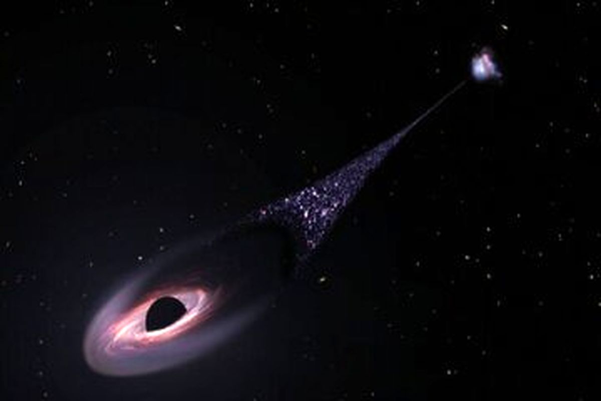 عکس | راز دنباله سیاه‌چاله فراری کشف شد