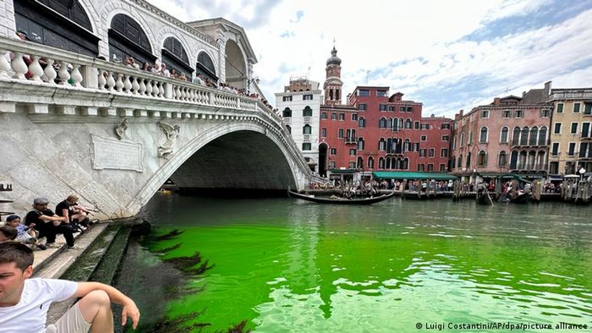 عکس | پشت پرده جالب سبز رنگ شدن آب در کانال‌های شهر ونیز