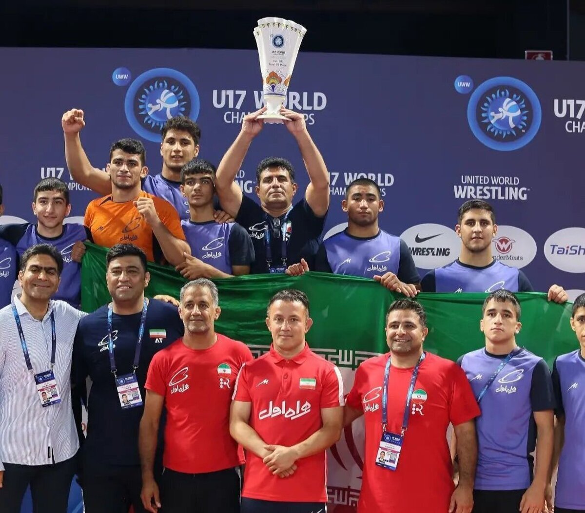 قهرمانی تیم کشتی فرنگی نوجوانان ایران در جهان