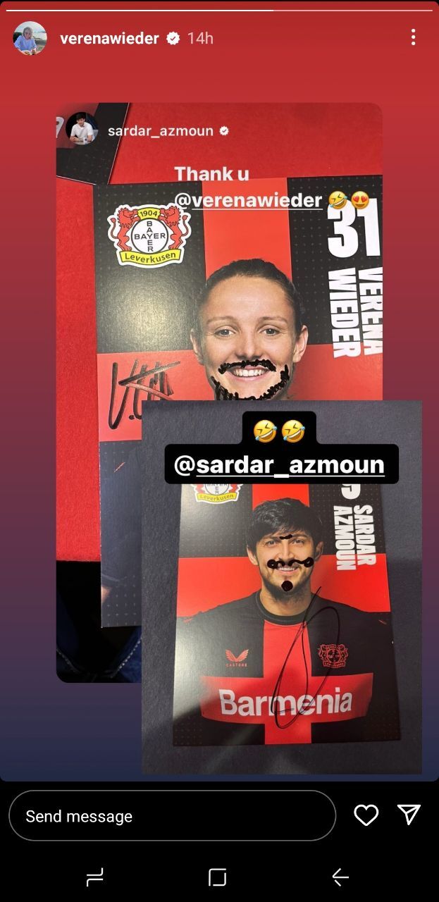 عکس | شوخی سردار آزمون و دختر آلمانی با هم