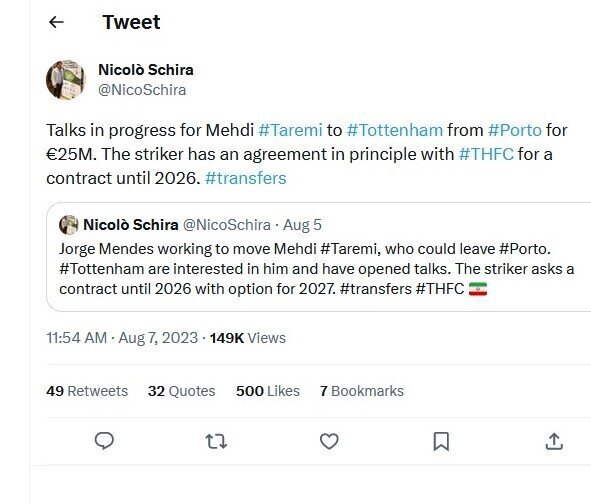 عکس | طارمی و تاتنهام را تمام شده بدانید