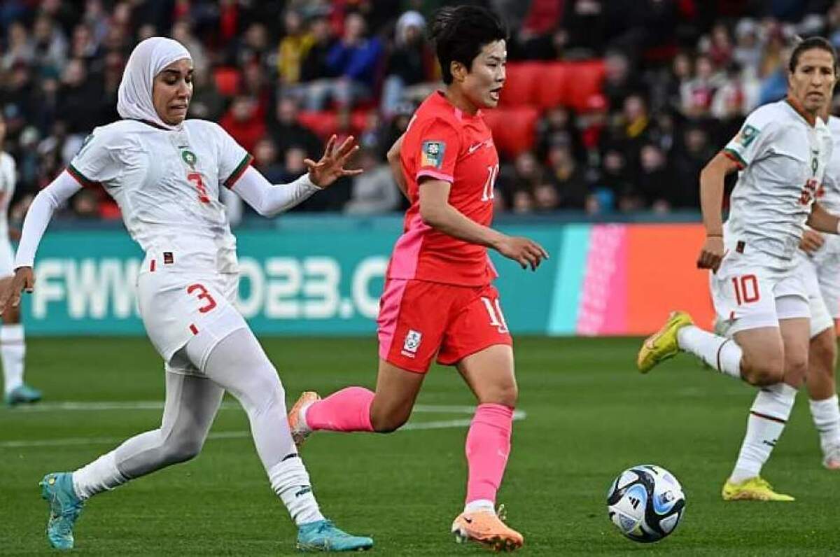 حجاب زن مراکشی در جام جهانی تاریخ‌ساز شد