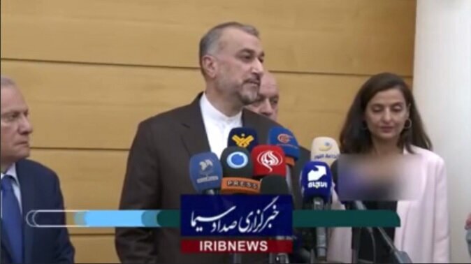 عکس | تلویزیون همراه لبنانی امیرعبدالهیان را سانسور کرد