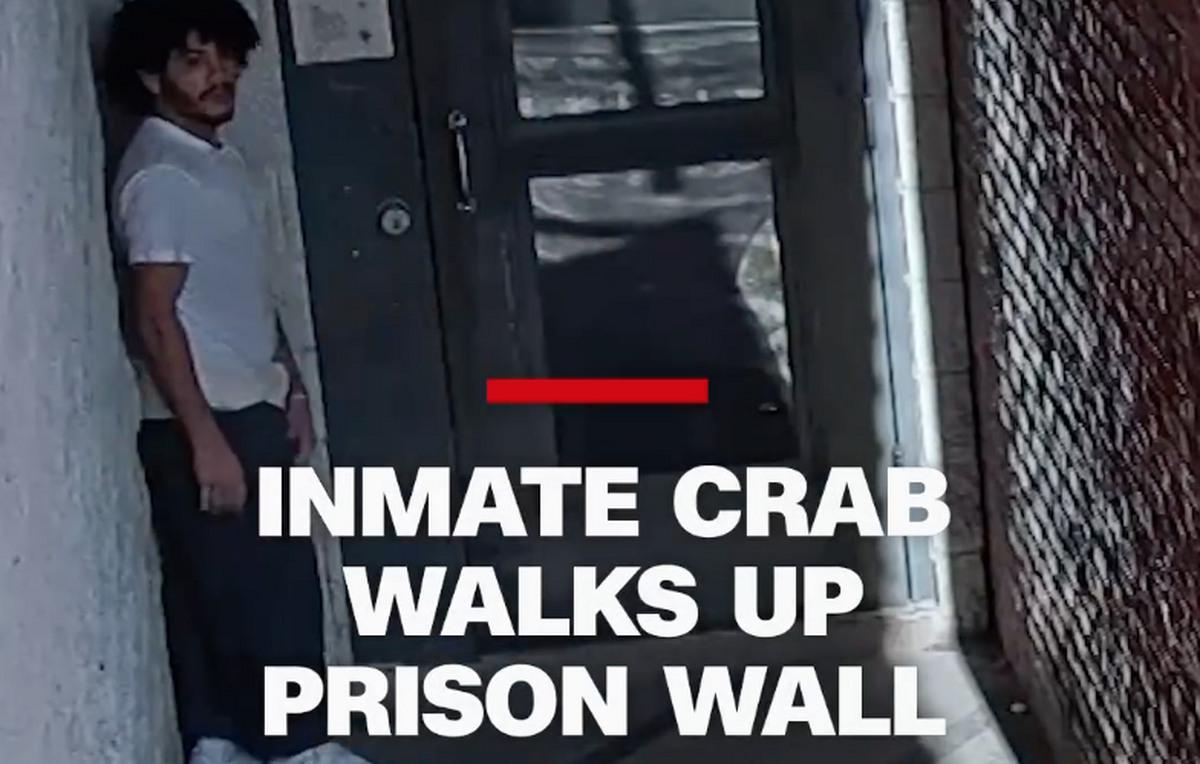 ویدیو | قاتل خطرناک با حرکت خرچنگی از دیوار صاف زندان بالا رفت و فرار کرد