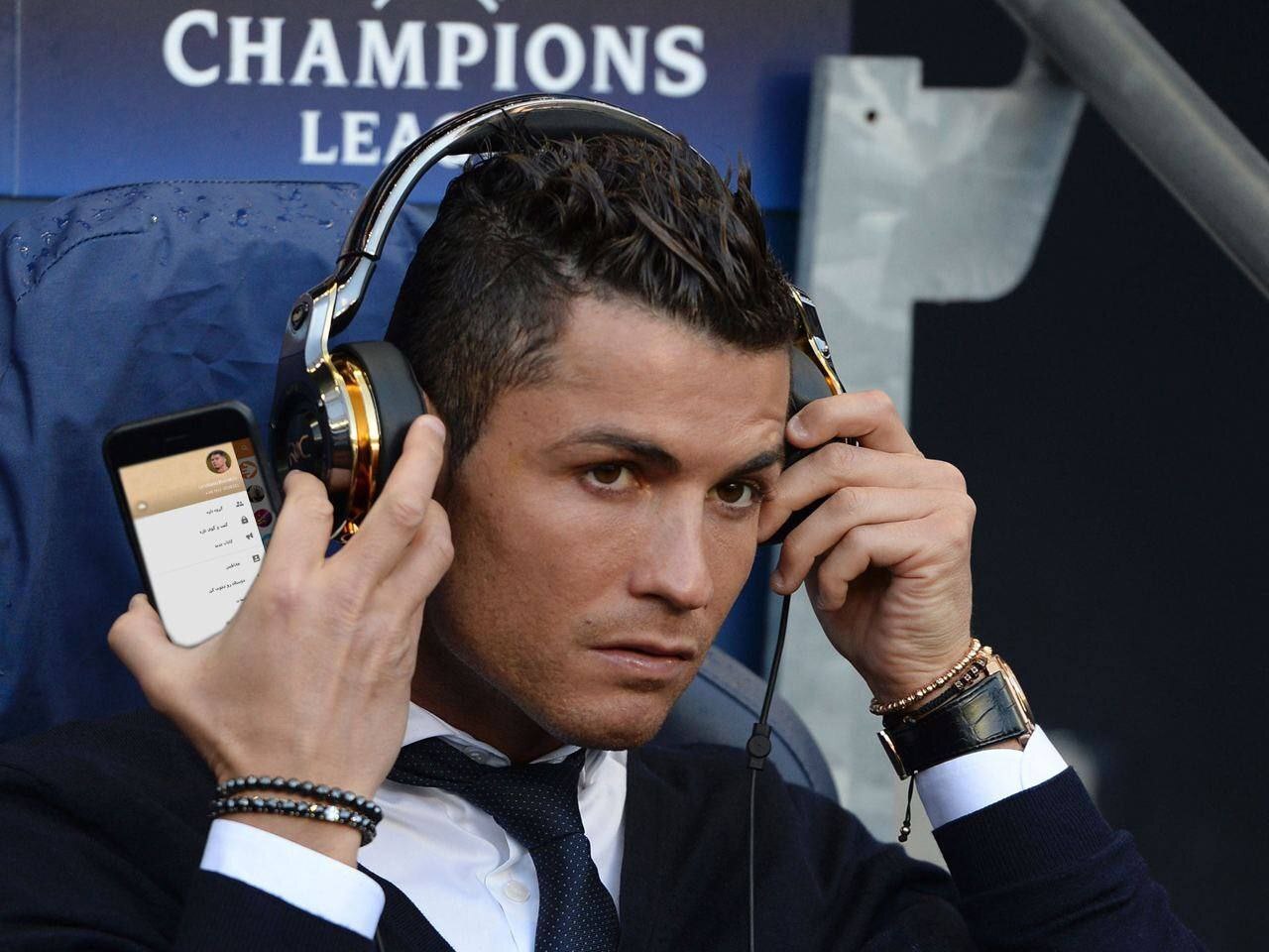 پیامرسان ایرانی روی موبایل رونالدو + عکس