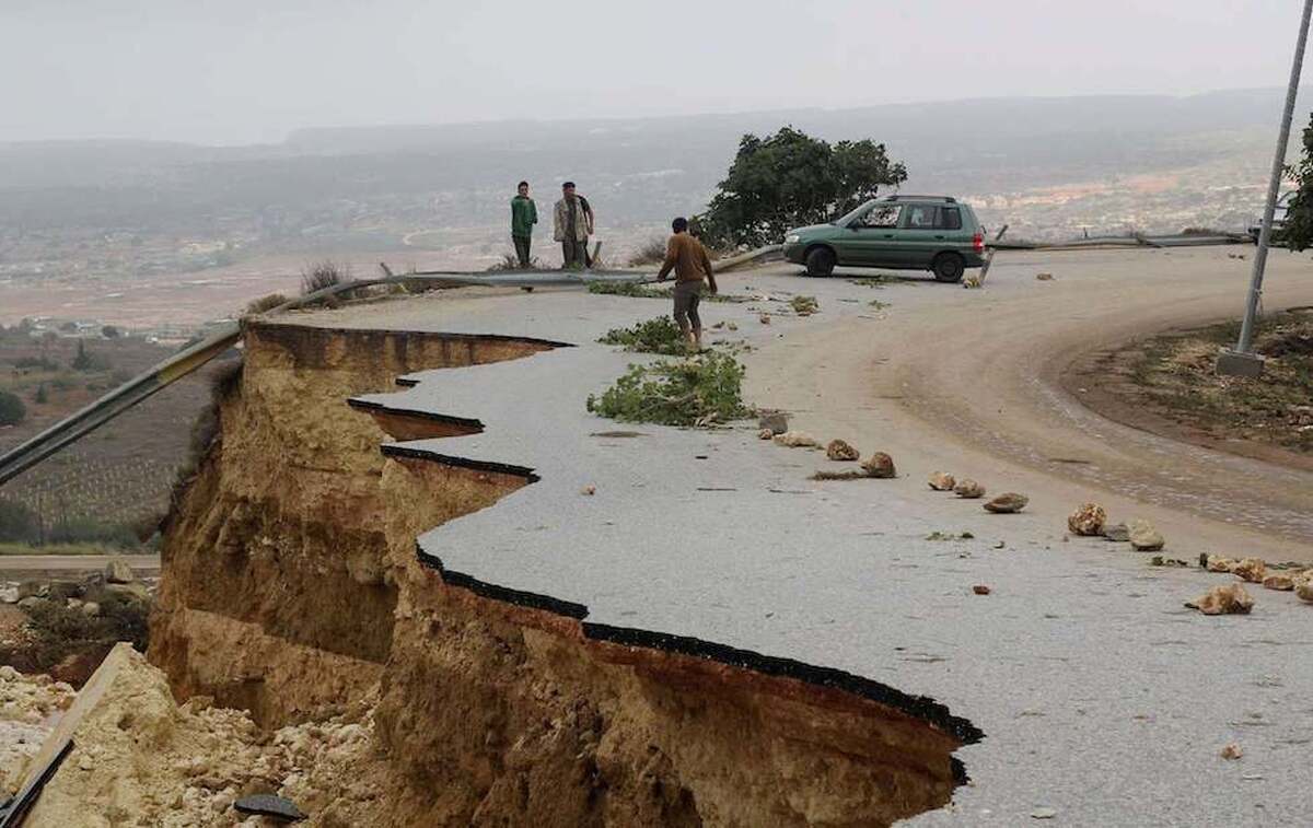 ویدیو | طوفان دانیال صحرای لیبی را به دریا تبدیل کرد
