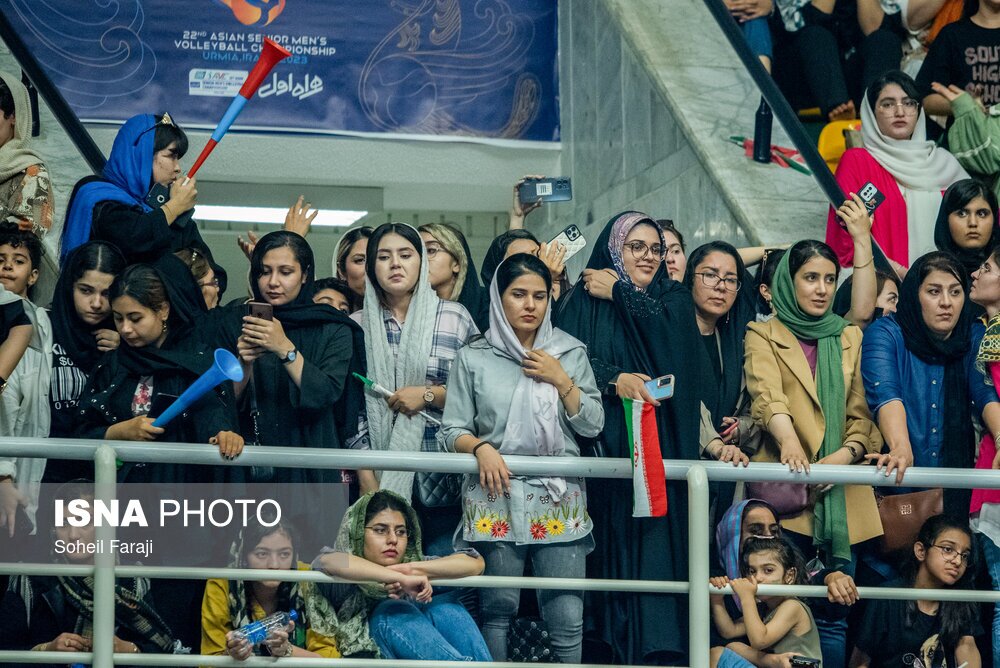 عکس | یک فریم از سهم کم زنان از فینال قهرمانی آسیا در ارومیه