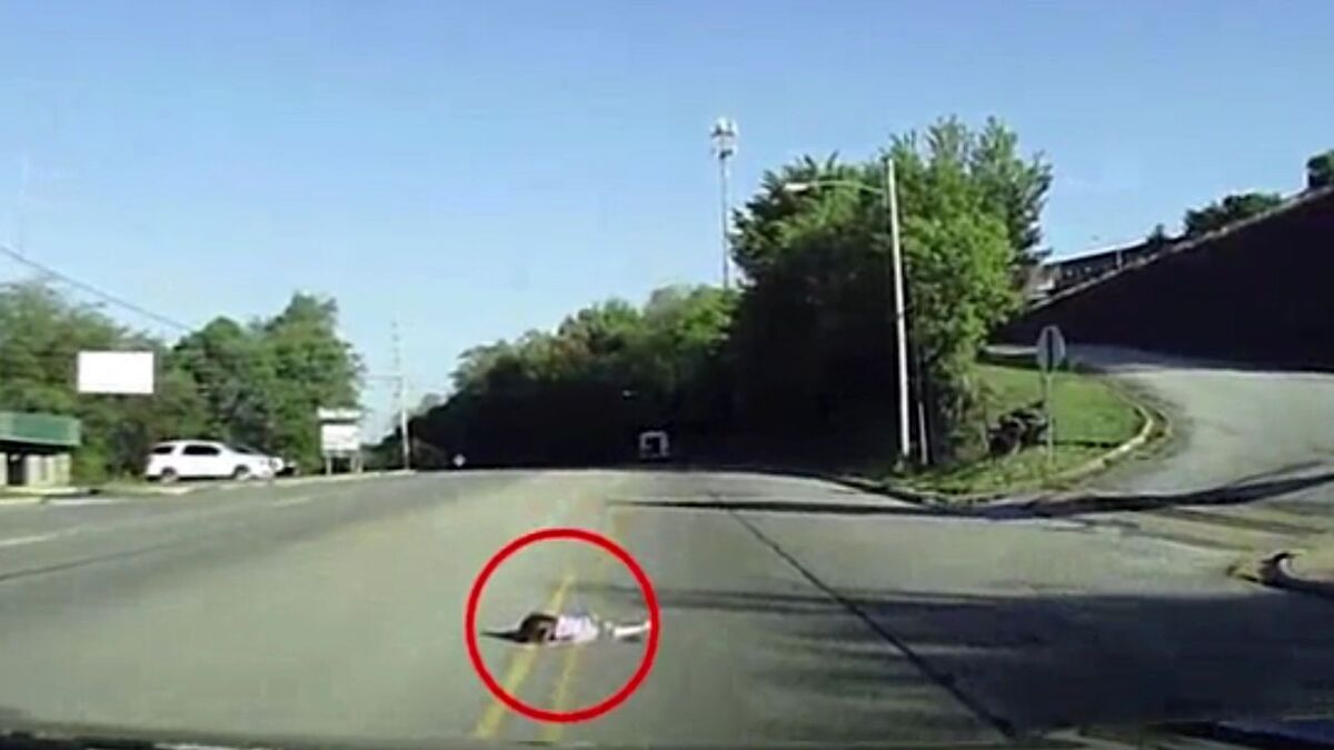 ویدیو | لحظه ترسناک افتادن کودک از ماشین حین دور زدن