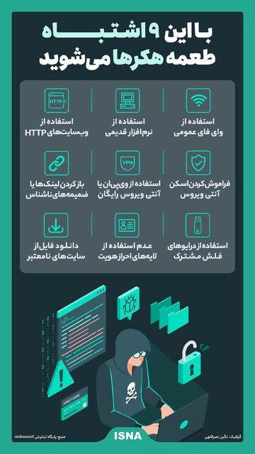 با این ۹ کار زندگی تان را به هکر‌ها تقدیم می‌کنید!