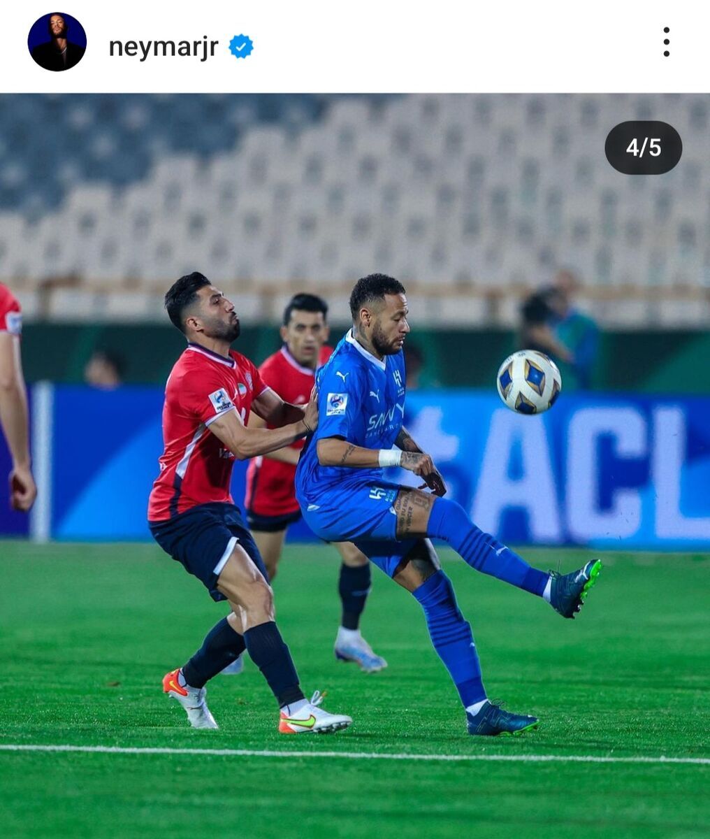 عکس| ستاره تیم نساجی در اینستاگرام نیمار!