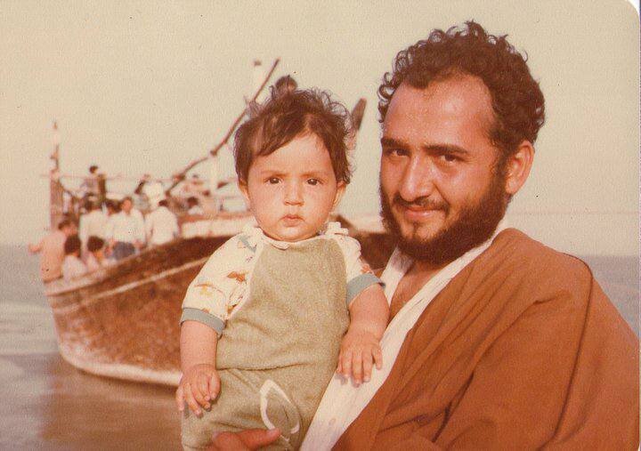 عکس زیرخاکی از روحانی اصلاح‌طلب و دخترش در ساحل