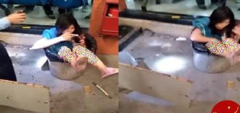 عکس | مرد عصبانی همسرش را داخل سطل زباله انداخت