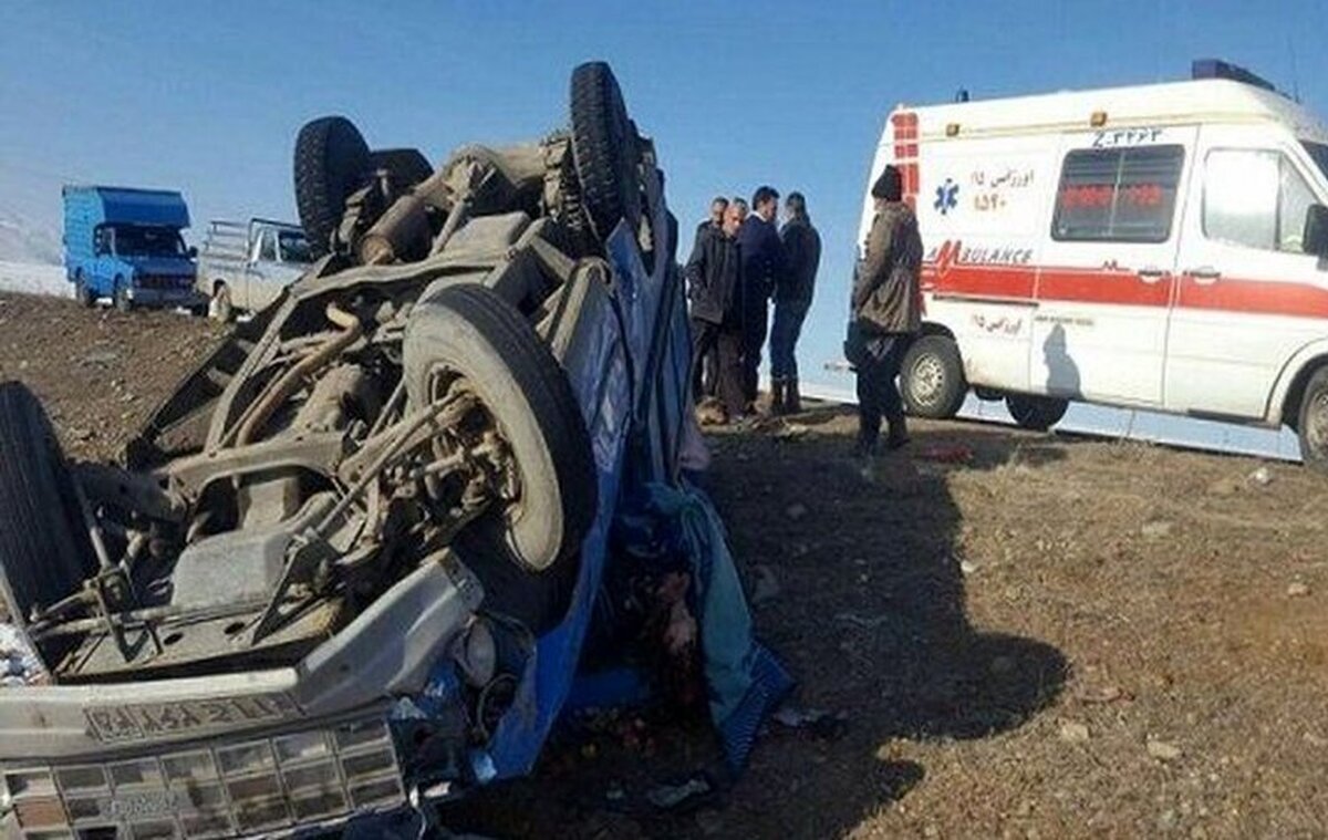 واژگونی و انفجار مرگبار تانکر حمل سوخت در جاده اصفهان