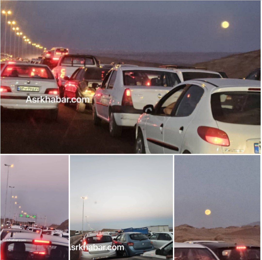 عکس | تصادف زنجیره‌ای در جاده تهران-قم حادثه آفرید