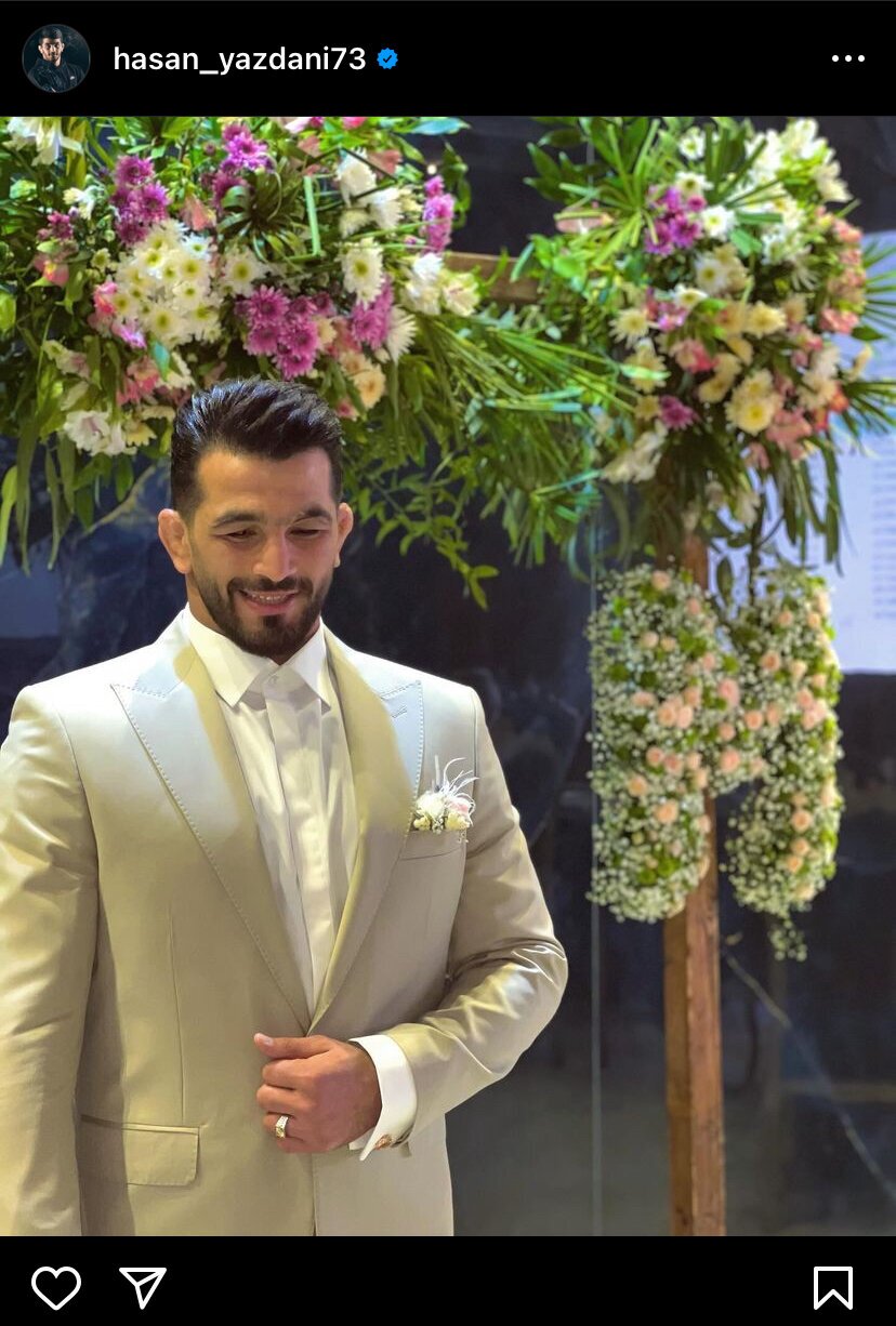 عکس | اولین پست عاشقانه حسن یزدانی برای همسرش