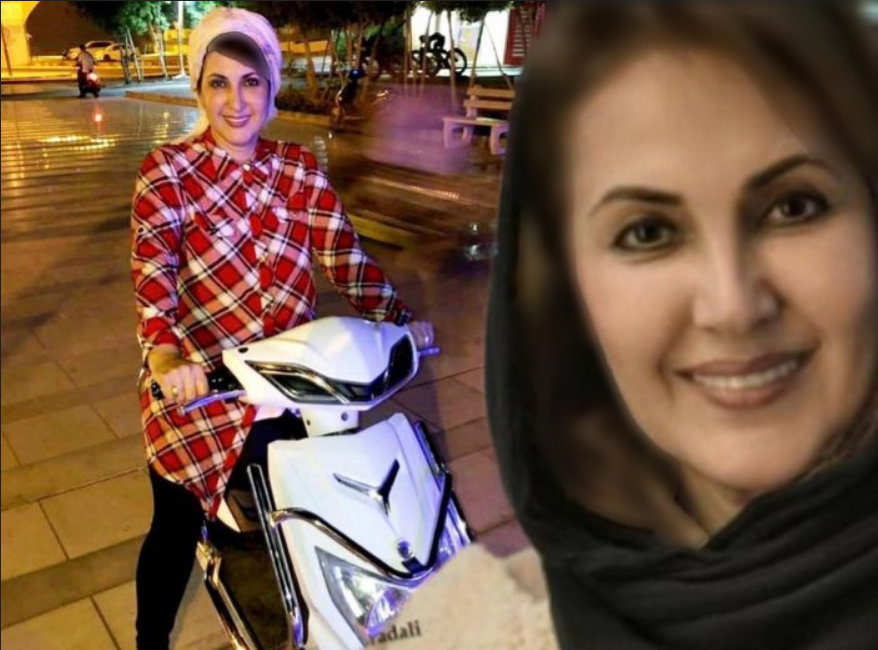 موتور سواری فاطمه گودرزی با پوششی عجیب موتور سواری فاطمه گودرزی با پوششی عجیب