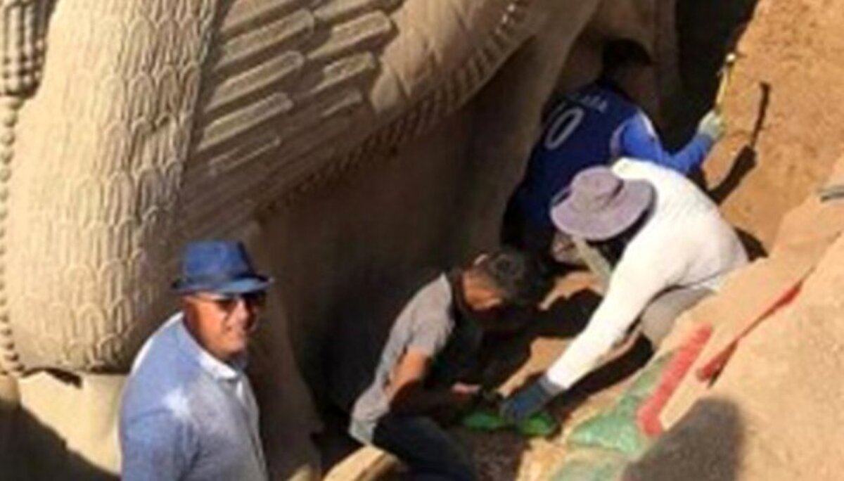 عکس | کشف یک ‎لاماسوی ۳ متری در عراق