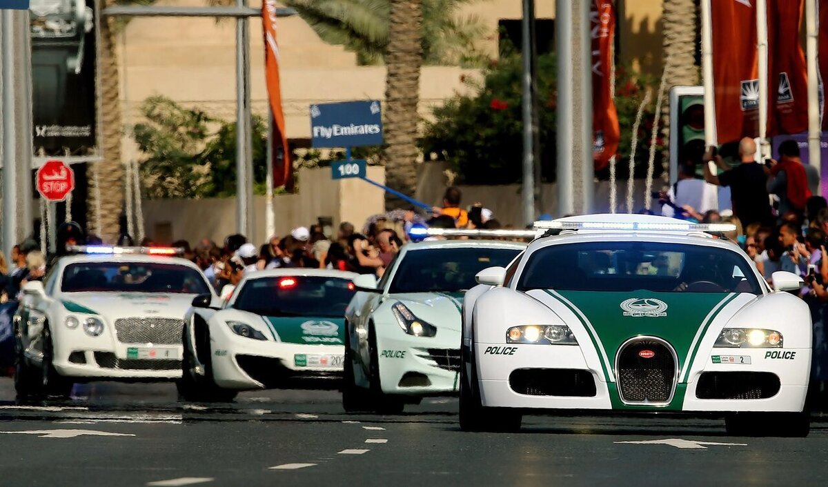 عکس | در دبی خلاف کنید پلیس شما را سوار  بوگاتی و فراری می‌کند