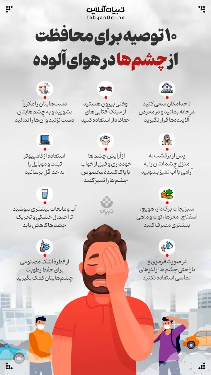 اینفوگرافیک | از چشم هایمان در برابر آلوگی چطور محافظت کنیم ؟