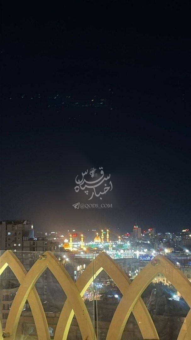 عکس | اولین تصویر از فوج پهپادهای ایران بر فراز کربلا