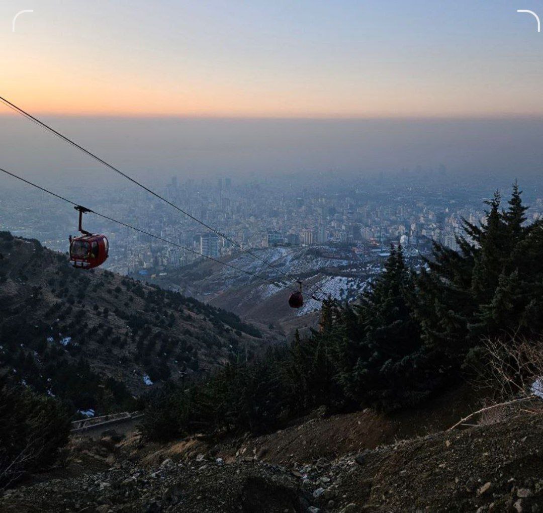 تصویر جدید از آلودگی هوای تهران از ایستگاه ۲ توچال