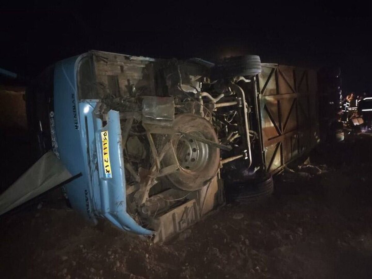 علت واژگونی اتوبوس دانش‌آموزان کرمان مشخص شد